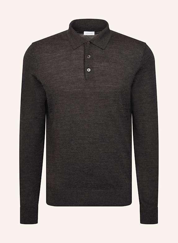 seidensticker Strick-Poloshirt aus Merinowolle DUNKELGRAU