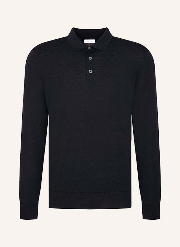 seidensticker Strick-Poloshirt aus Merinowolle DUNKELBLAU