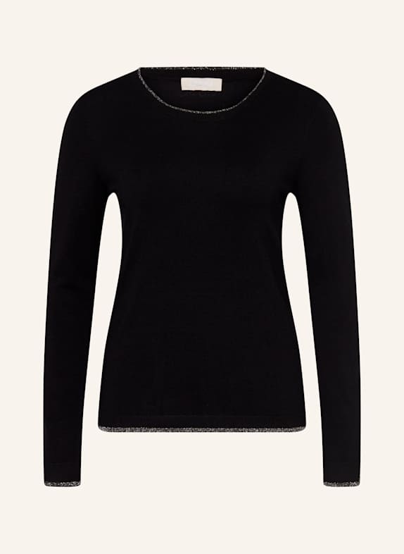 LIU JO Sweater with glitter thread BLACK