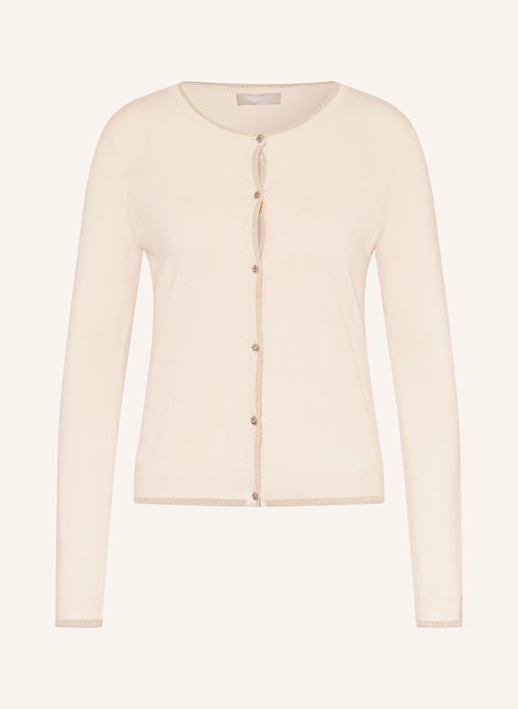 LIU JO Cardigan with glitter thread CREAM/ GOLD
