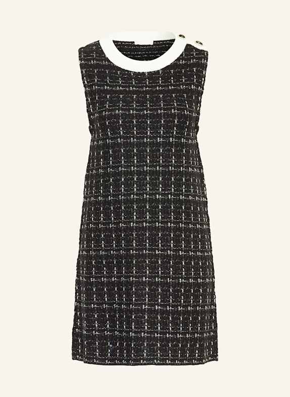 LIU JO Robe bouclée avec fil pailleté et pierres précieuses NOIR/ CRÈME/ ARGENT