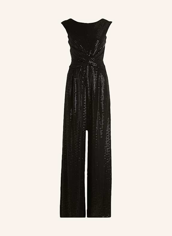 Vera Mont Jersey-Jumpsuit mit Pailletten SCHWARZ