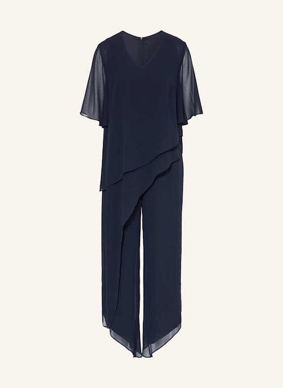 Vera Mont Jumpsuit mit 3/4-Arm und Volants DUNKELBLAU