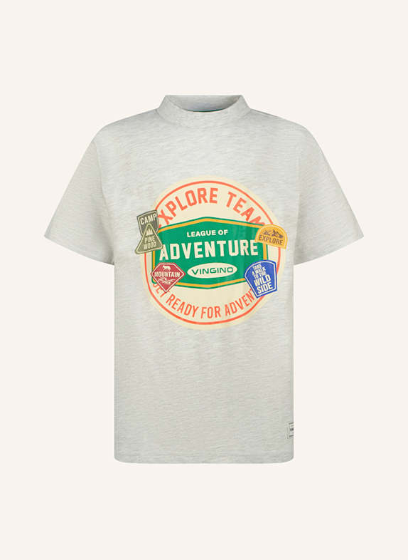 VINGINO T-Shirt HUNSON HELLGRAU/ GRÜN/ ORANGE