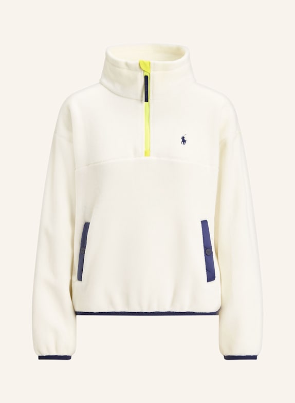 RLX RALPH LAUREN Fleece-Troyer ECRU/ DUNKELBLAU