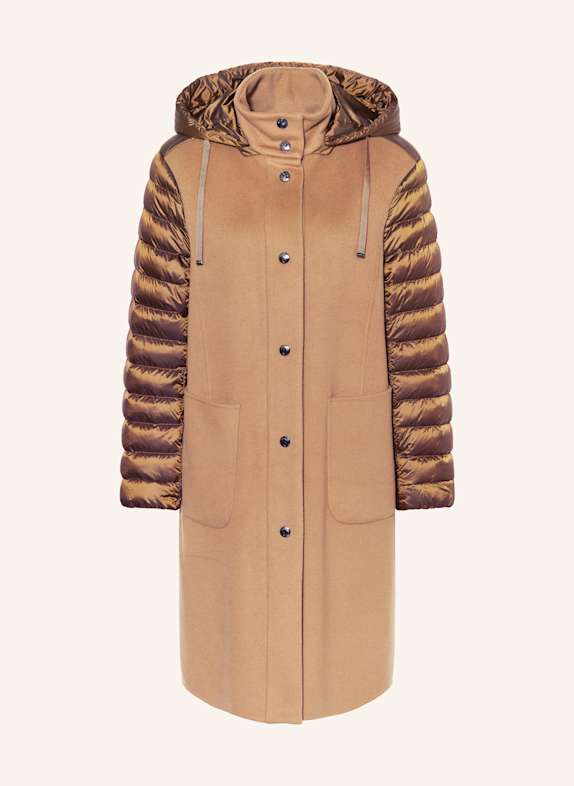 BOGNER Daunenmantel ISY-D5 im Materialmix BRAUN / DUNKELBRAUN