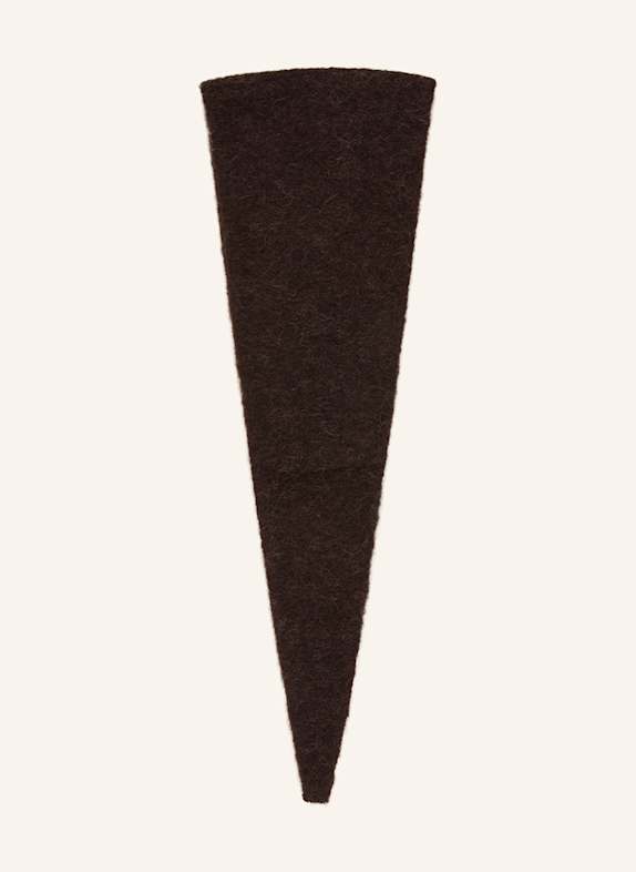 SAMSØE  SAMSØE SANOR scarf with alpaca DARK BROWN