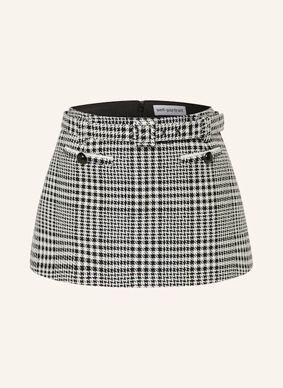 self-portrait Skort SCHWARZ / WEISS