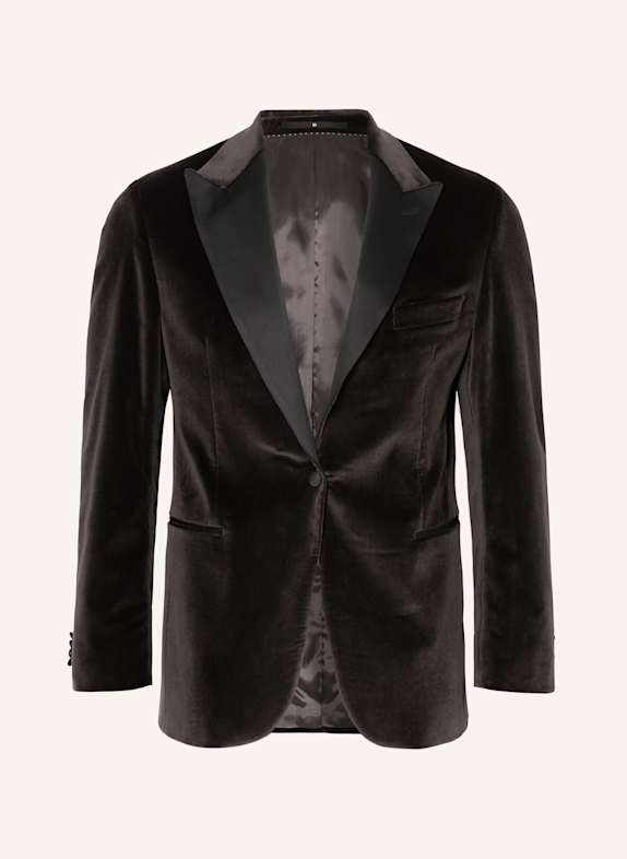 DRESSLER Smoking-Sakko STEVAN Regular Fit aus Samt DUNKELGRAU