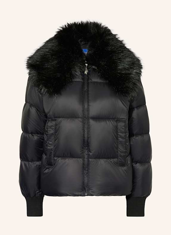 HUGO BLUE Schlupfjacke FUJI mit abnehmbarem Kunstfell SCHWARZ