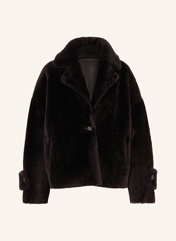 manzoni 24 Jacket made of merino wool DARK BROWN