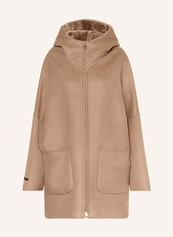 manzoni 24 Sweter L.PIANA z dodatkiem kaszmiru CAMELOWY