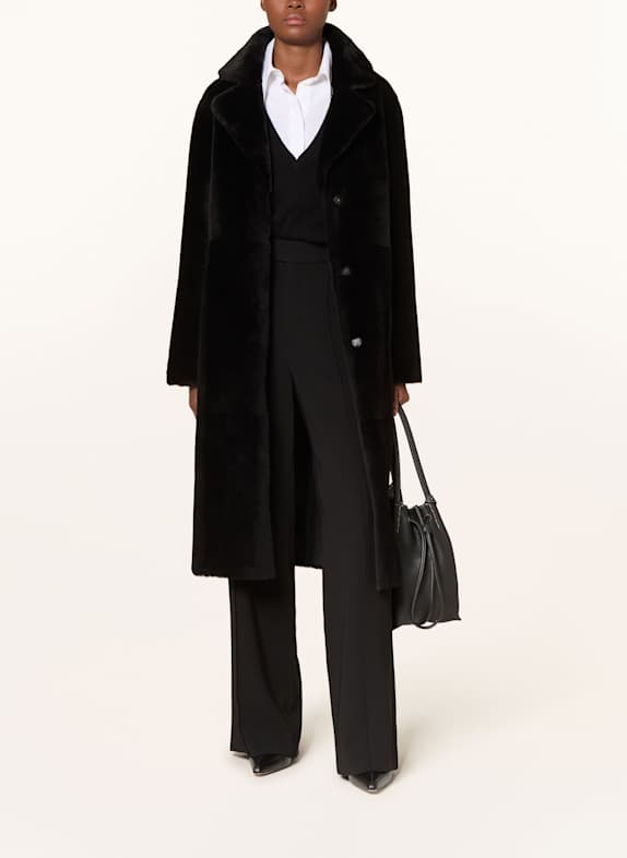 manzoni 24 Manteau réversible en cuir NOIR