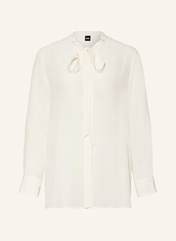 BOSS Schluppenbluse BRYON aus Seide ECRU