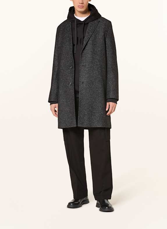 HUGO Mantel MALTE SCHWARZ / GRAU
