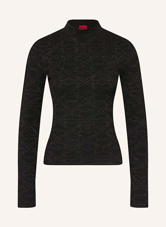 HUGO Pullover SINEPRO mit Glitzergarn SCHWARZ