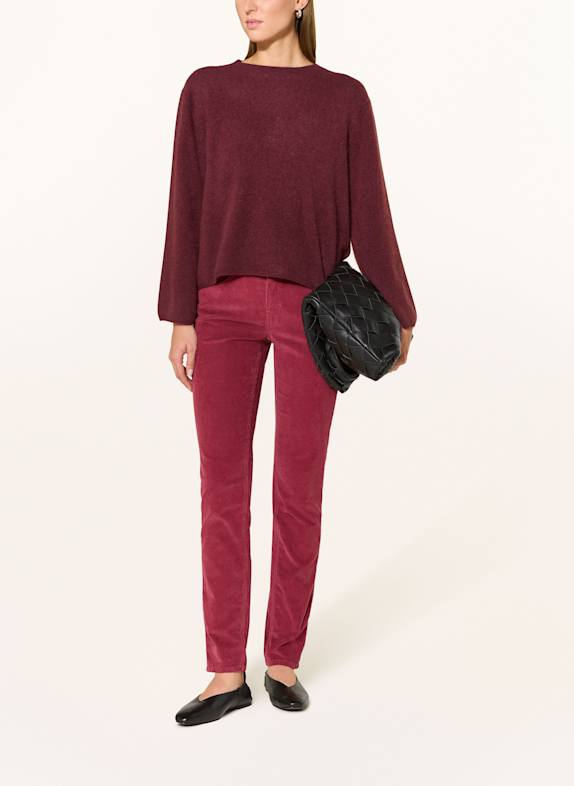 BRAX Pantalon en velours côtelé MARY ROUGE FONCÉ