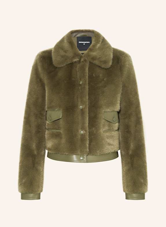 PATRIZIA PEPE Kunstfell-Jacke GRÜN