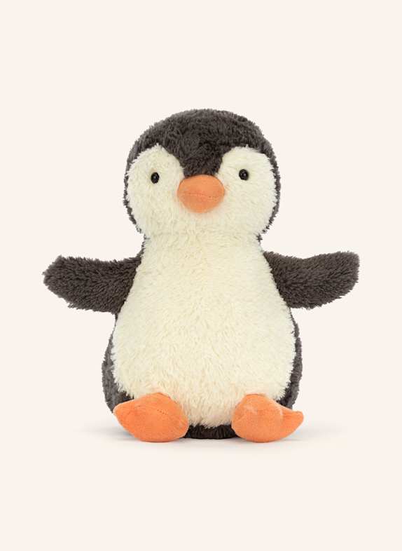 Jellycat Peluche pingouin PEANUT PENGUIN MEDIUM GRIS FONCÉ/ ÉCRU/ ORANGE