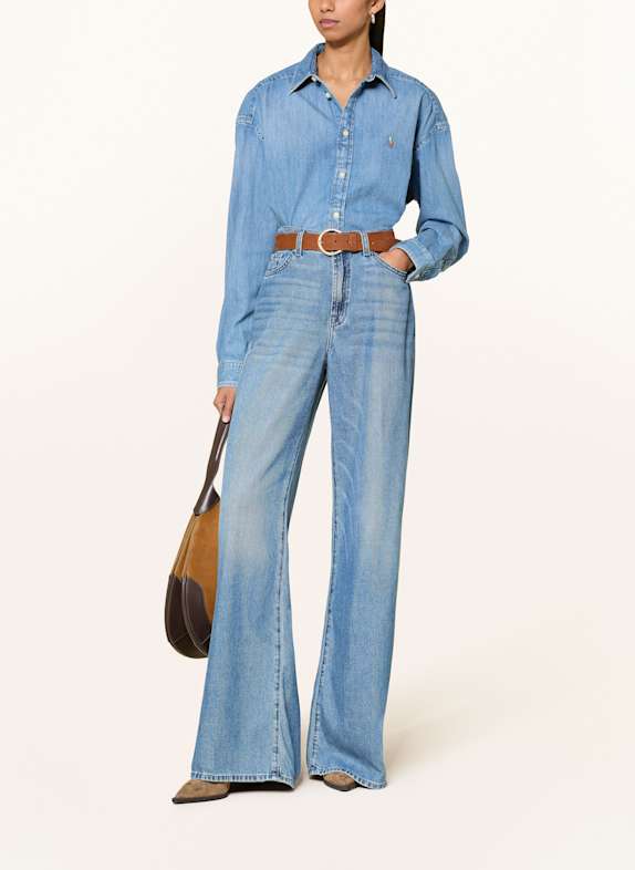 POLO RALPH LAUREN spijkerblouse BLAUW