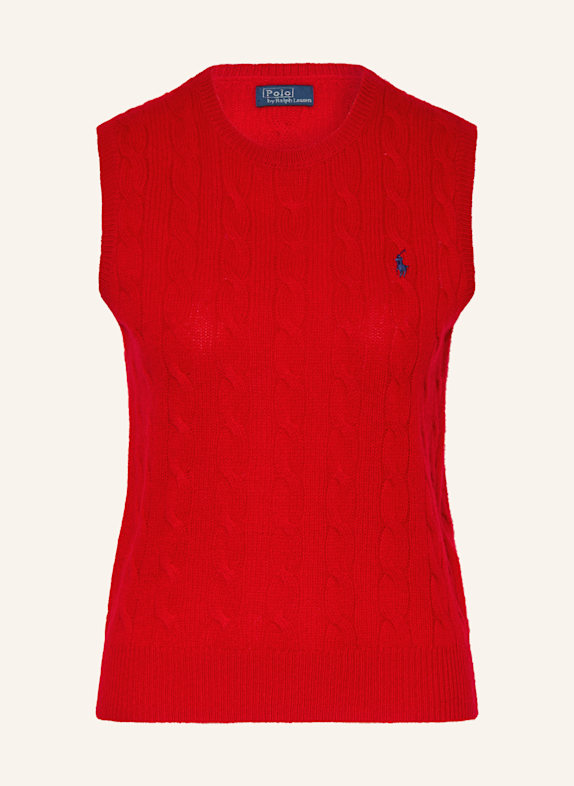 POLO RALPH LAUREN pull sans manches ROUGE
