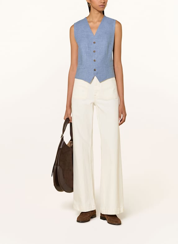 POLO RALPH LAUREN Blazerweste mit Leinen HELLBLAU