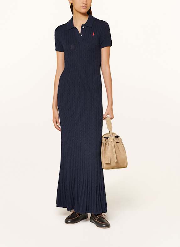 POLO RALPH LAUREN Strickkleid DUNKELBLAU