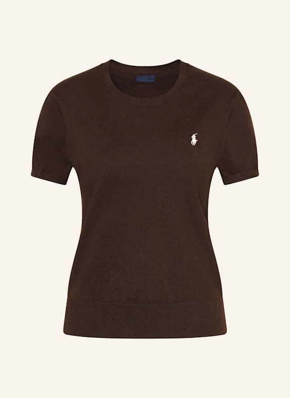 POLO RALPH LAUREN pull en tricot MARRON FONCÉ