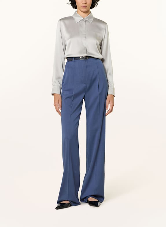 Max Mara STUDIO Overhemdblouse XERO van zijde met sierstenen GRIJS