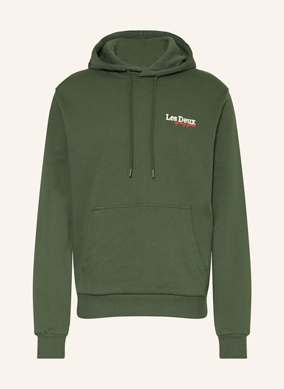 LES DEUX Bluza z kapturem CIEMNOZIELONY
