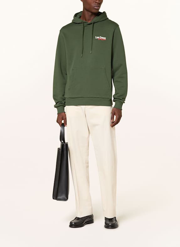 LES DEUX hoodie DONKERGROEN