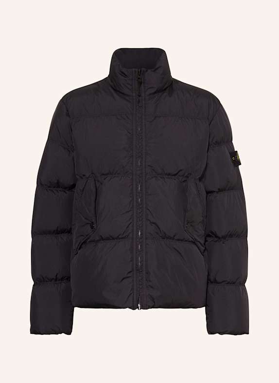 STONE ISLAND JUNIOR Péřová bunda ČERNÁ