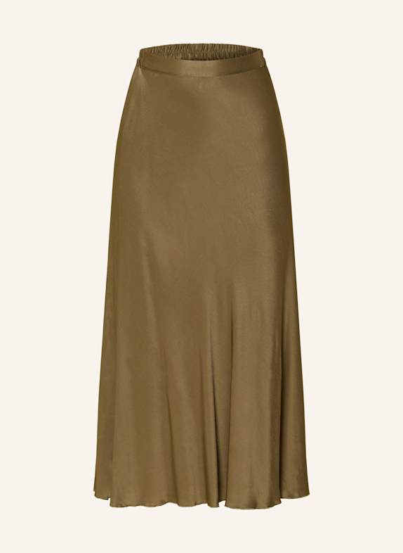 MILANO ITALY Satin skirt KHAKI