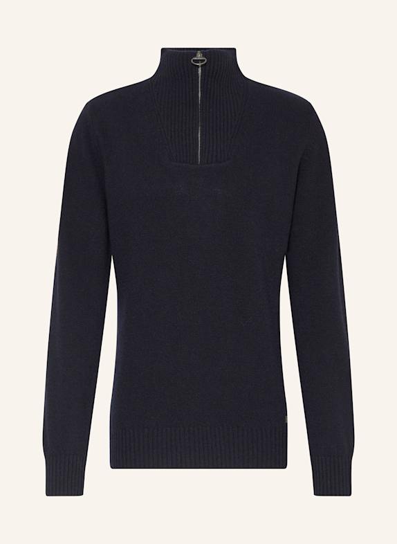 Barbour Sweter typu troyer GRANATOWY