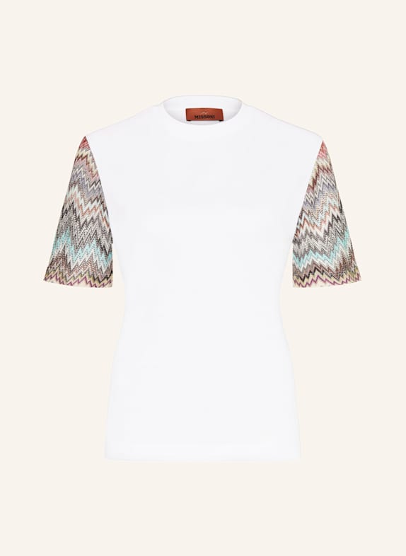 MISSONI T-shirt BIAŁY / KREMOWY / SZARONIEBIESKI