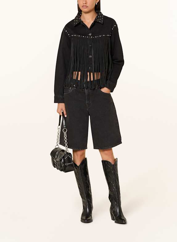 mavi Jeansjacke JENNA mit Nieten SCHWARZ