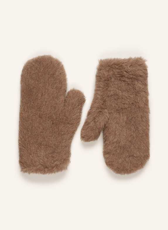 Max Mara Fäustlinge OMBRAT mit Alpaka BRAUN