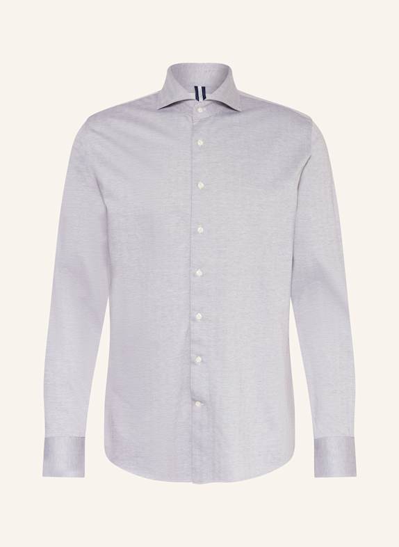 PROFUOMO Koszula z dżerseju regular fit BRĄZOWY