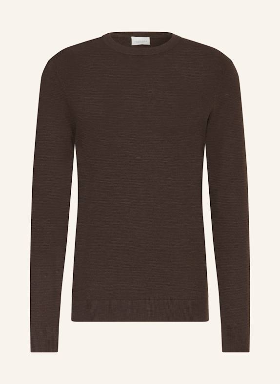 PROFUOMO Sweter CIEMNOBRĄZOWY