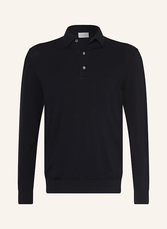 PROFUOMO Koszulka polo z dzianiny GRANATOWY