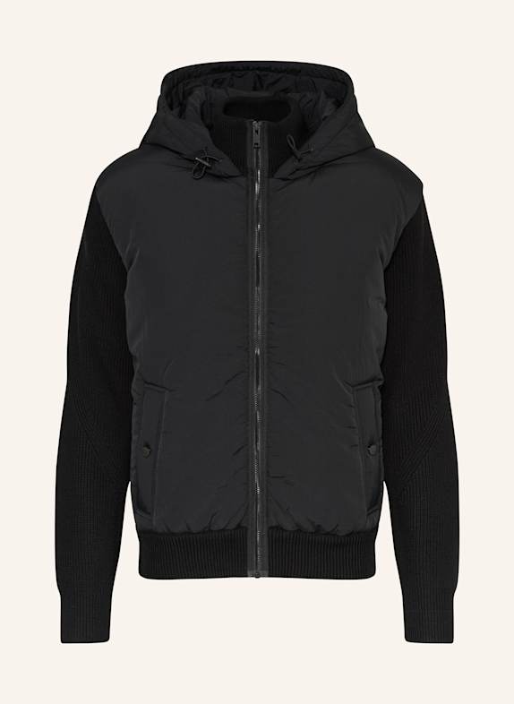 BOSS Jacke KIACCIO im Materialmix SCHWARZ