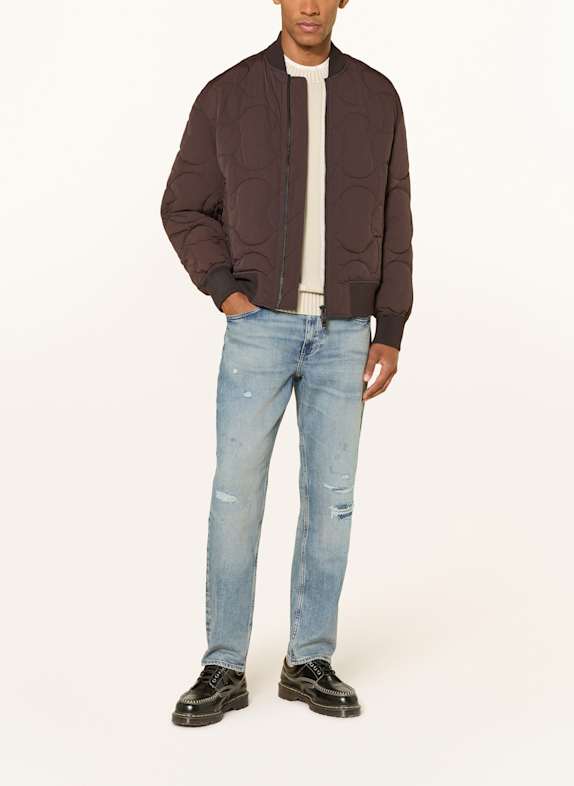 BOSS Jeans TROY BO Regular Taper Fit 448 TURQUOISE/AQUA