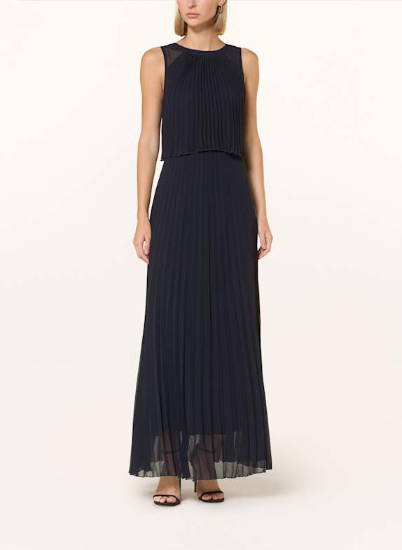 APART Robe de soirée plissée BLEU FONCÉ
