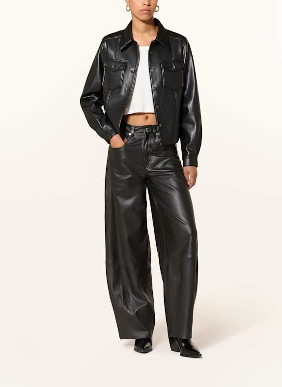 Lala Berlin Overjacket z imitacji skóry CZARNY