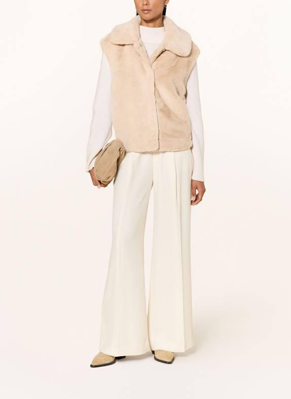 Miss Lagotte Weste aus Kunsfell CREME