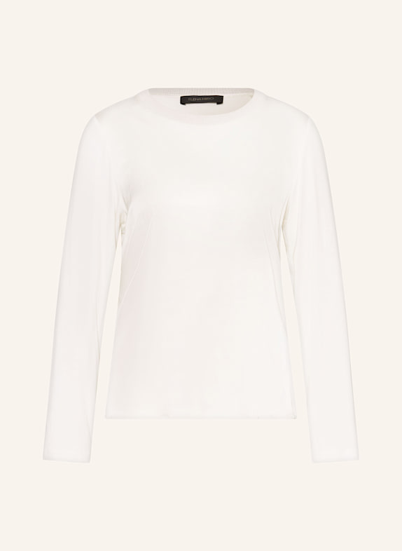 ELENA MIRO Longsleeve im Materialmix ECRU