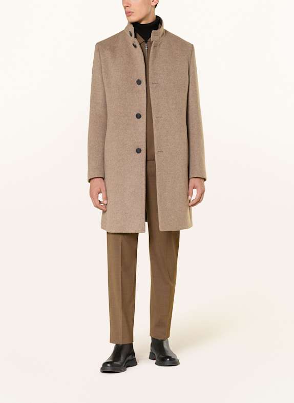 HUGO Wollmantel MINTRAX HELLBRAUN