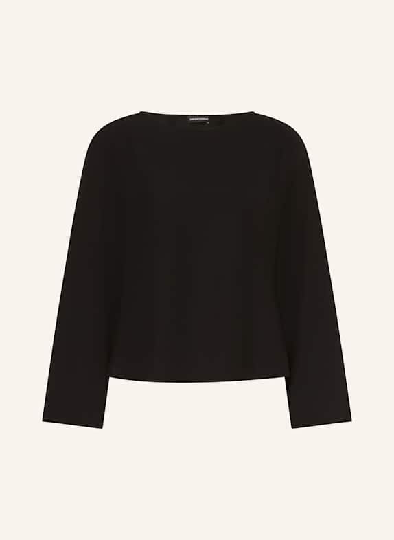 EMPORIO ARMANI Blusenshirt mit 3/4-Arm SCHWARZ