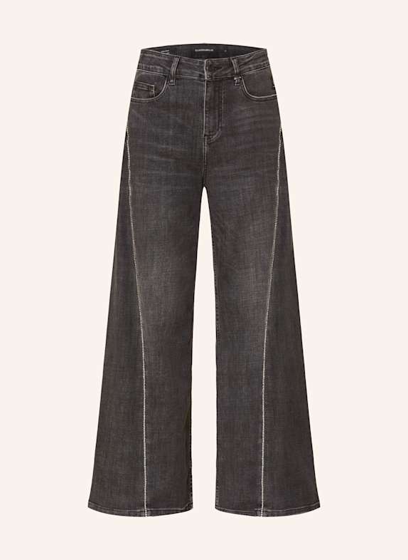 ELIAS RUMELIS Wide Leg Jeans ALINA GLAM mit Schmucksteinen 1387 dark college grey