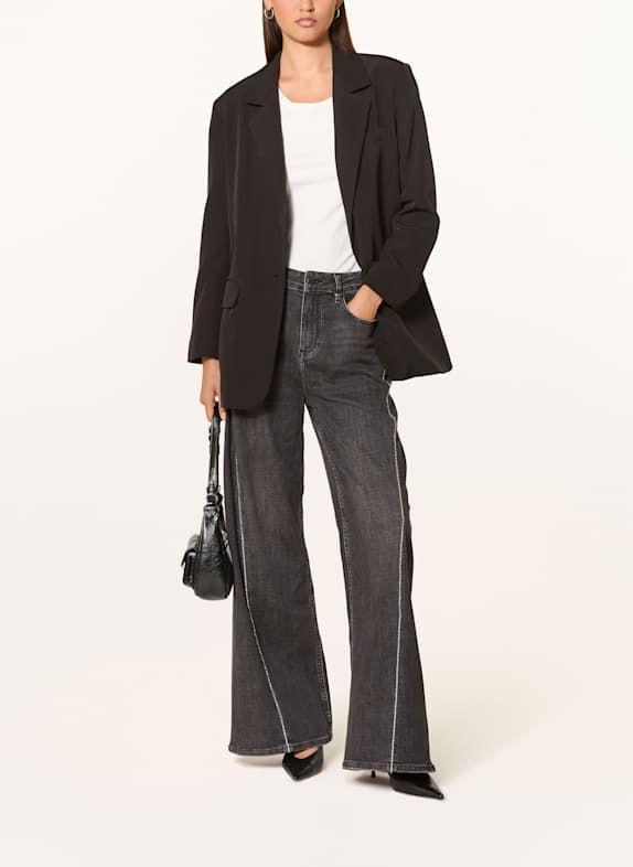 ELIAS RUMELIS Wide Leg Jeans ALINA GLAM mit Schmucksteinen 1387 dark college grey